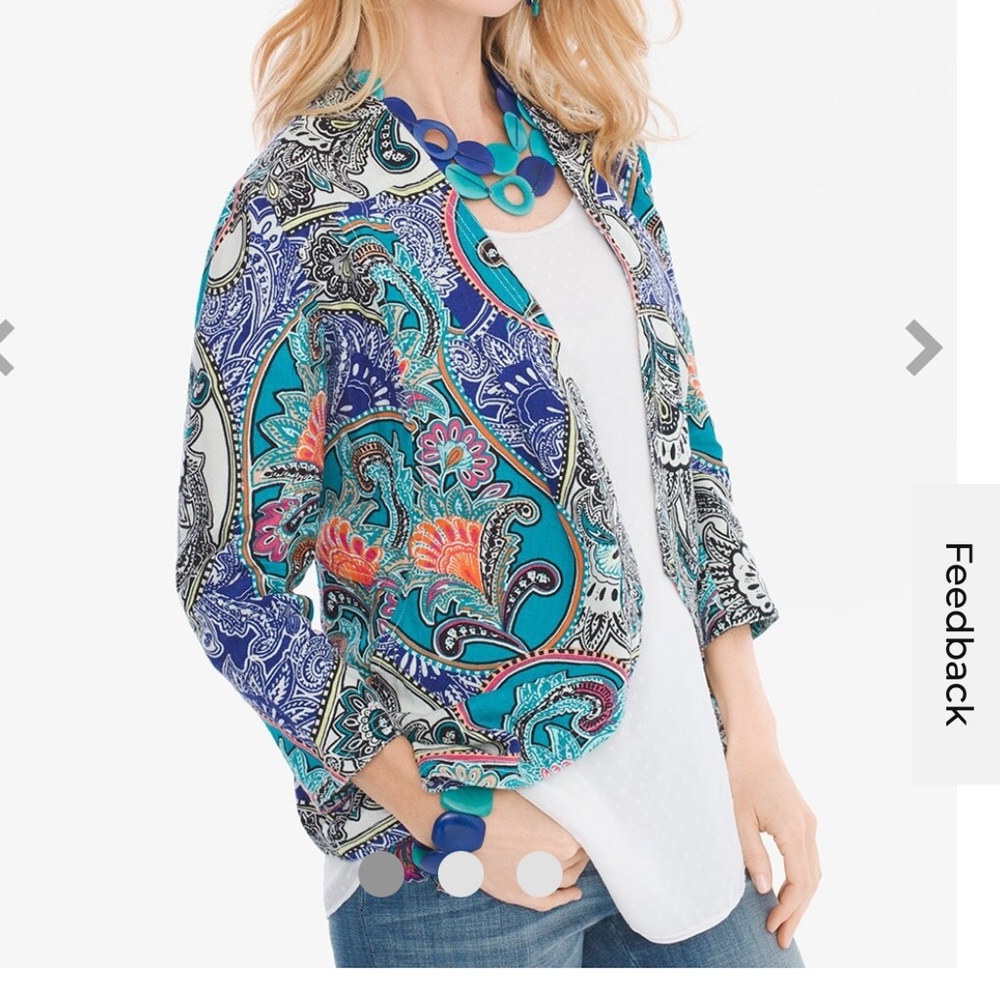 Chico’s Linen Paisley Jacket